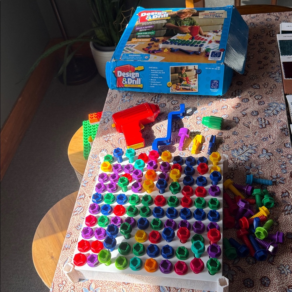 Design & Drill Kids Activity Center Educational Insights Play Tool 120 pc + Set